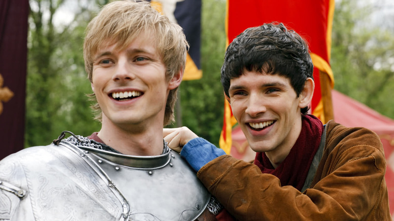 Arthur and Merlin smiling