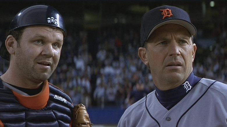 Kevin Costner and John C. Reilly on the field