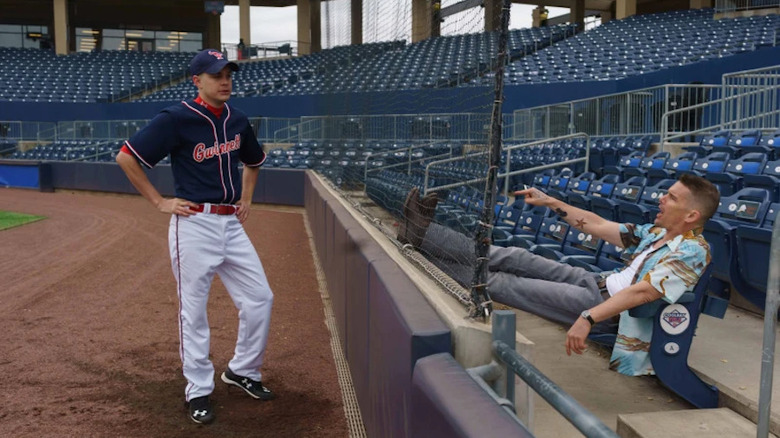 Hopper confronts his father in the stands