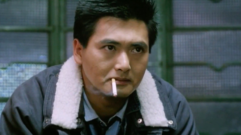 Chow Yun-Fat smoking