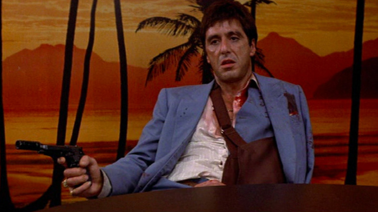 Tony Montana holding gun