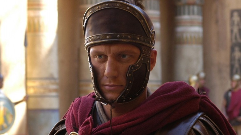 Lucius Vorenus wearing helmet