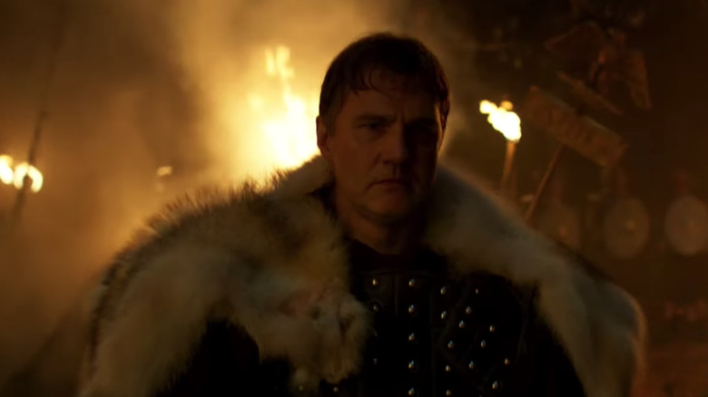 David Morrissey wearing fur