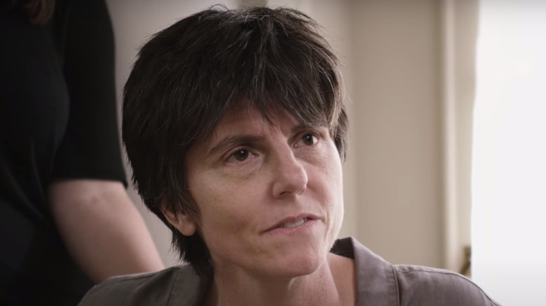 Tig Notaro looking up