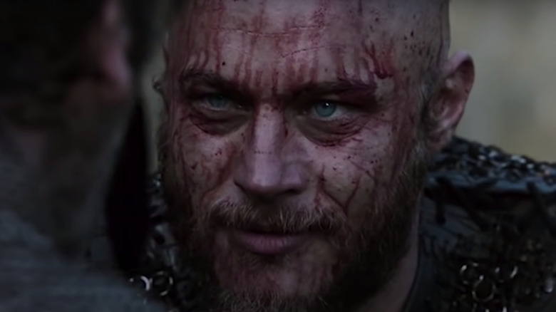 Ragnar covered in blood