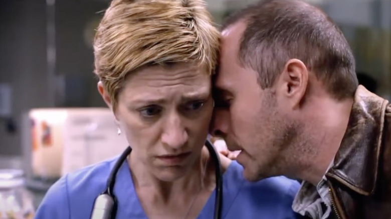 Edie Falco and Paul Schulze in Nurse Jackie