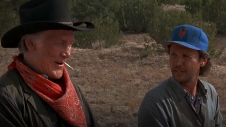 Jack Palance and Billy Crystal in City Slickers