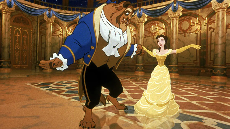 Belle and the Beast dance in Beauty and the Beast