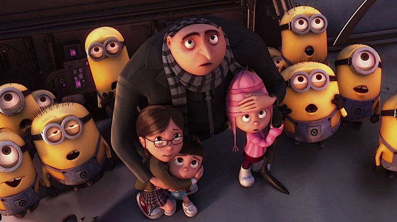 Gru protects his girls 