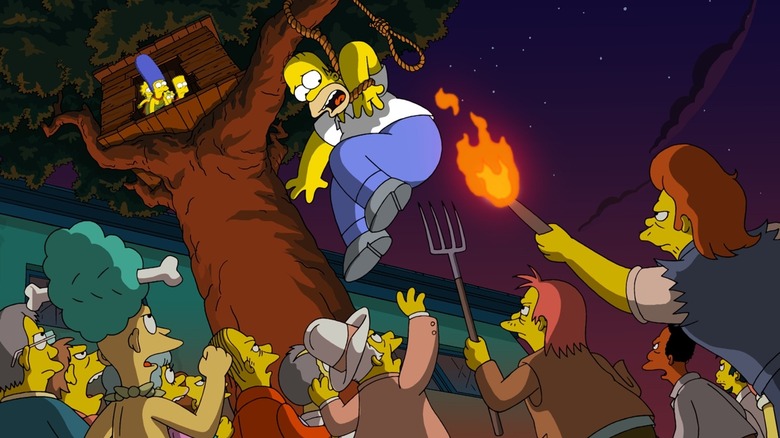 Springfield goes after Homer in The Simpsons Movie