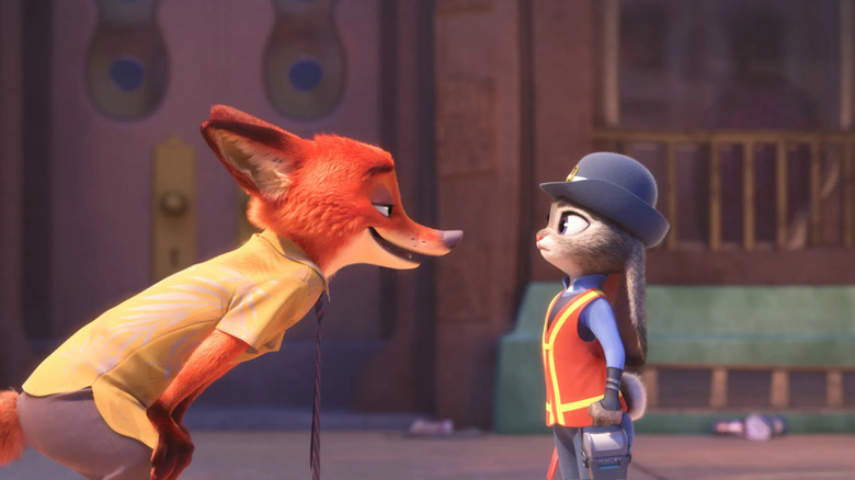 Nick tries to swindle Judy in Zootopia
