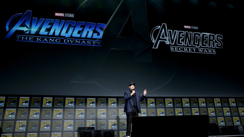 Kevin Feige gives presentation