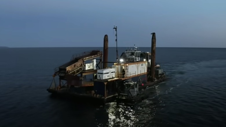 Mining rig cruising Bering Sea