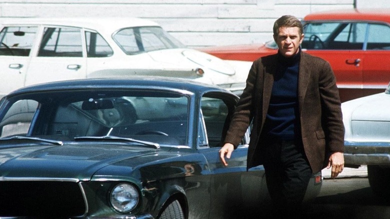 Bullitt exiting car