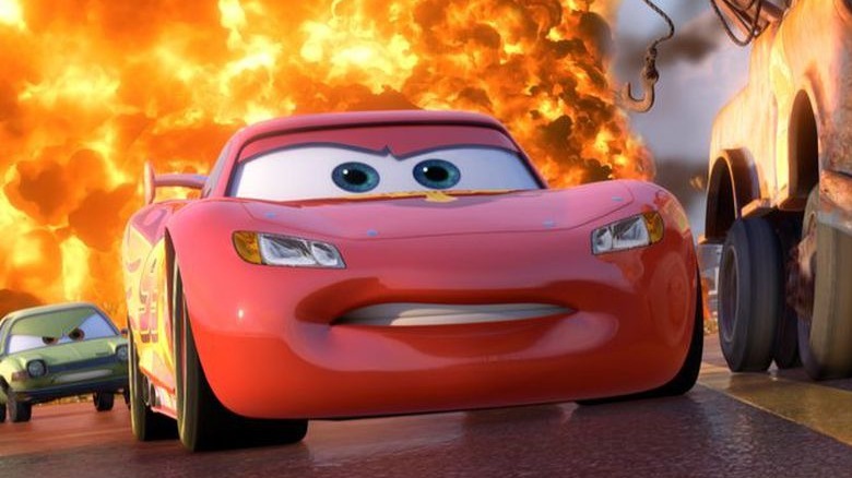 Lightning McQueen driving