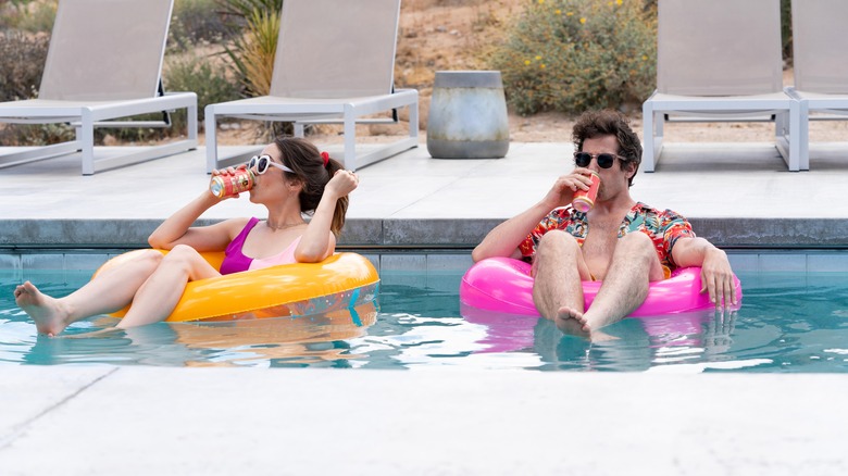 Sarah and Nyles in pool