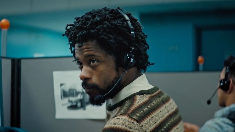 LaKeith Stanfield call center headset