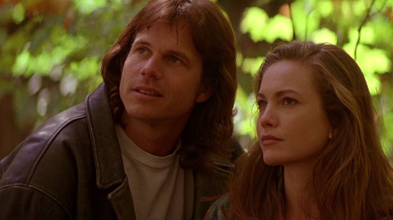 Bill Paxton and Diane Lane in the woods