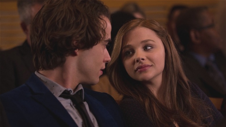 Chloë Grace Moretz staring at Jamie Blackley