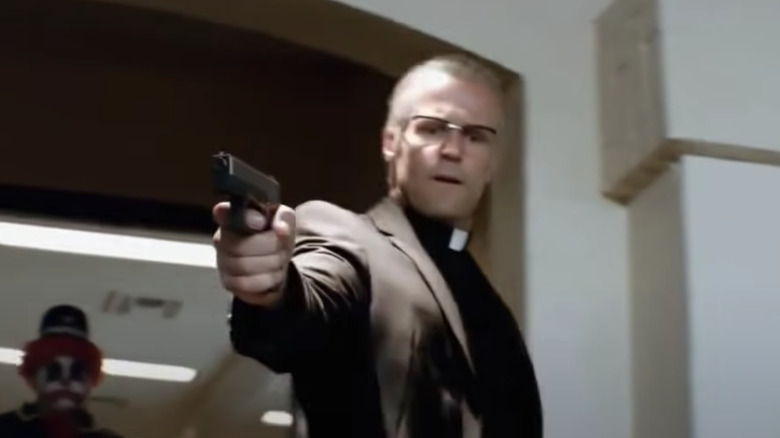 Jason Statham in priest disguise