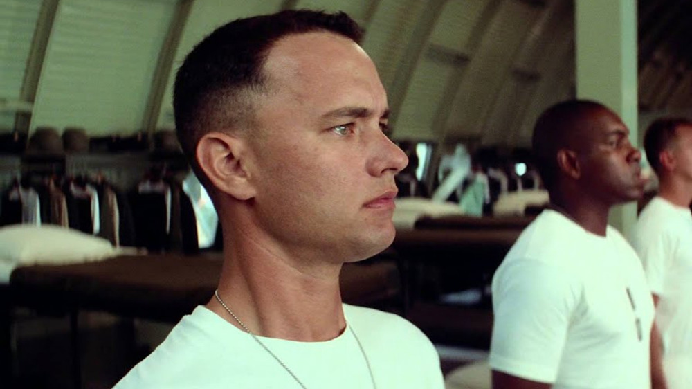 Tom Hanks as Forrest Gump in Forrest Gump