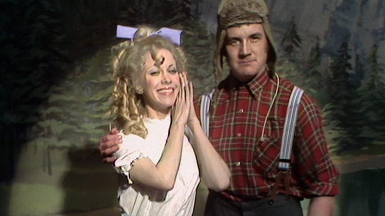 Michael Palin and Connie Booth perform Lumberjack Song