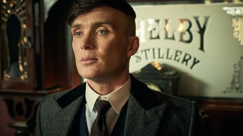 Tommy Shelby looking stern