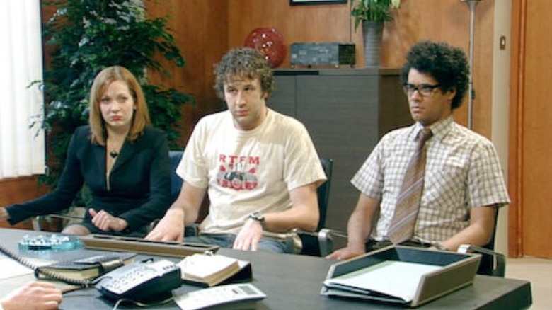 The IT crowd sitting in office