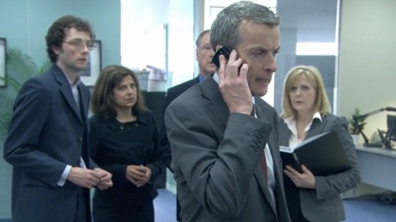 The cast of The Thick of It in office