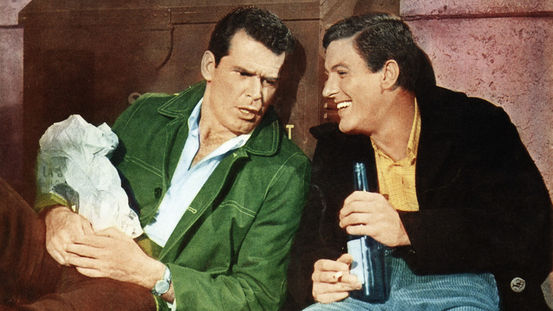 James Garner drinks wine