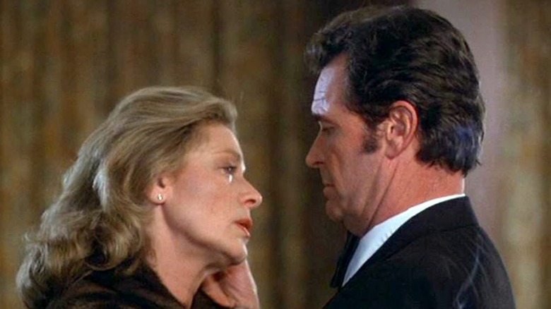 James Garner caresses Lauren Bacall