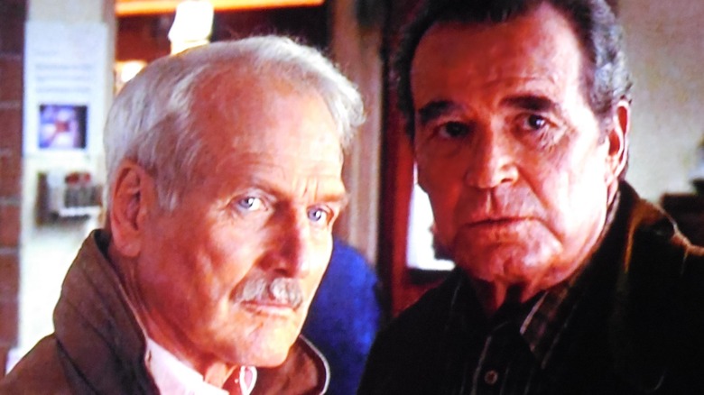 James Garner looks concerned