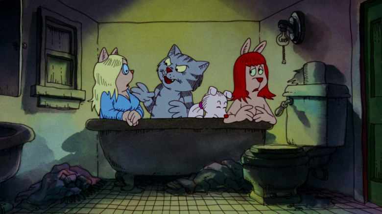 Fritz characters in bathtub