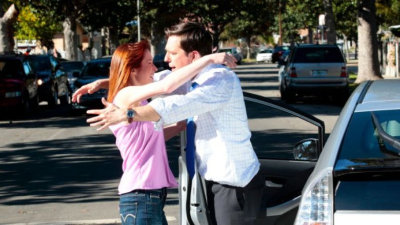 Ellie Kemper and Ed Helms in The Office