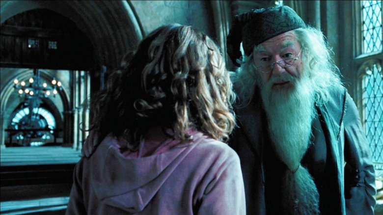 Emma Watson and Michael Gambon in Harry Potter and the Prisoner of Azkaban