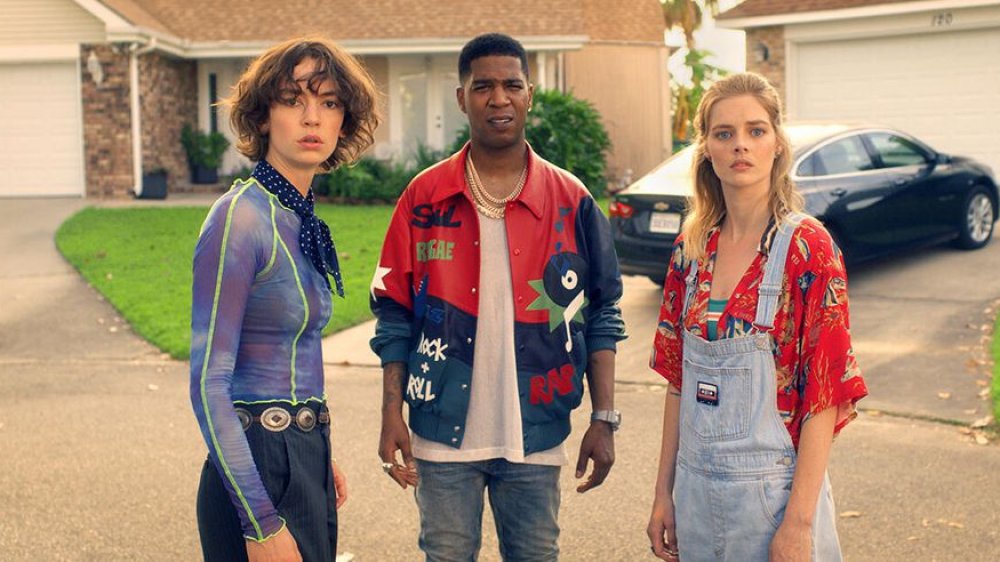 Kid Cudi, Brigette Lundy-Paine, and Samara Weaving in Bill & Ted Face the Music 