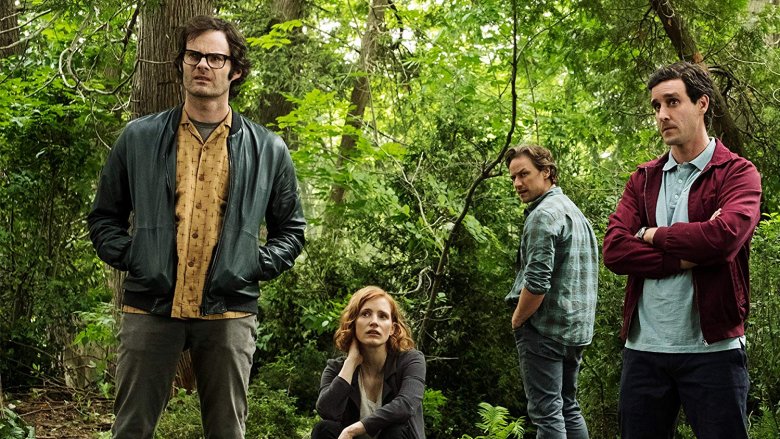 Bill Hader, Jessica Chastain, James McAvoy, and James Ransome in It: Chapter Two