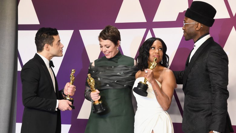 rami malek, Regina King, Olivia Colman, & Mahershala Ali.