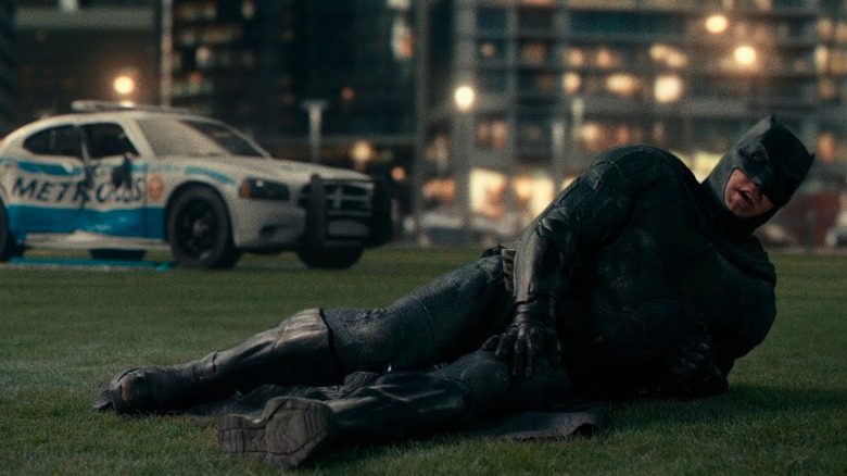 Batman lying on the ground