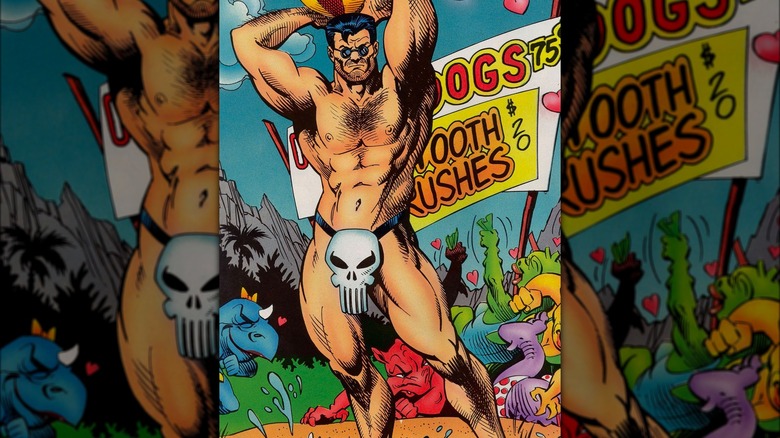 Frank Castle in skull speedo