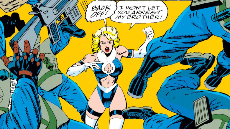 Sue Storm in revealing costume