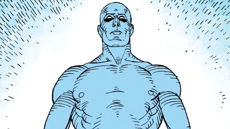 Doctor Manhattan wearing no clothes