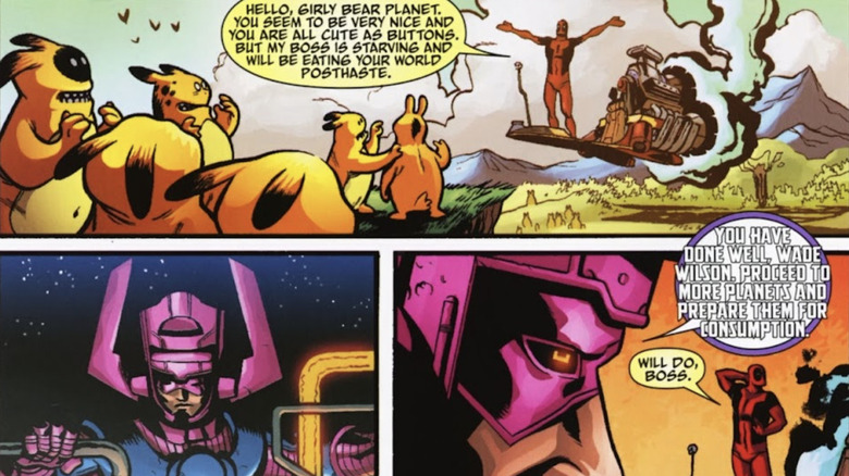 Deadpool leads Galactus to planet