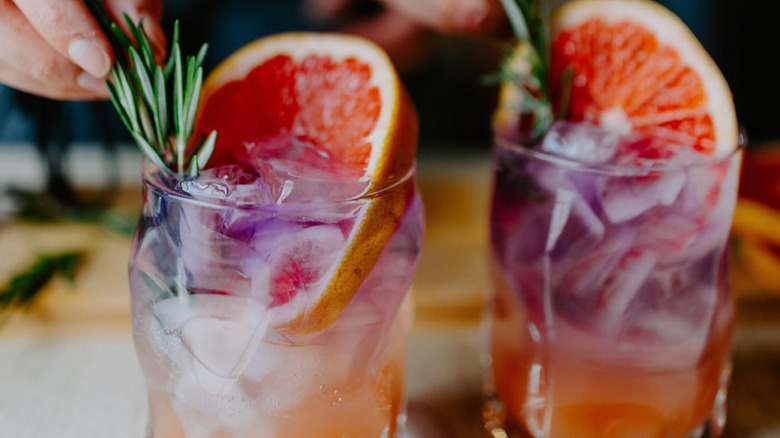 Purple Blood Orange Cocktails