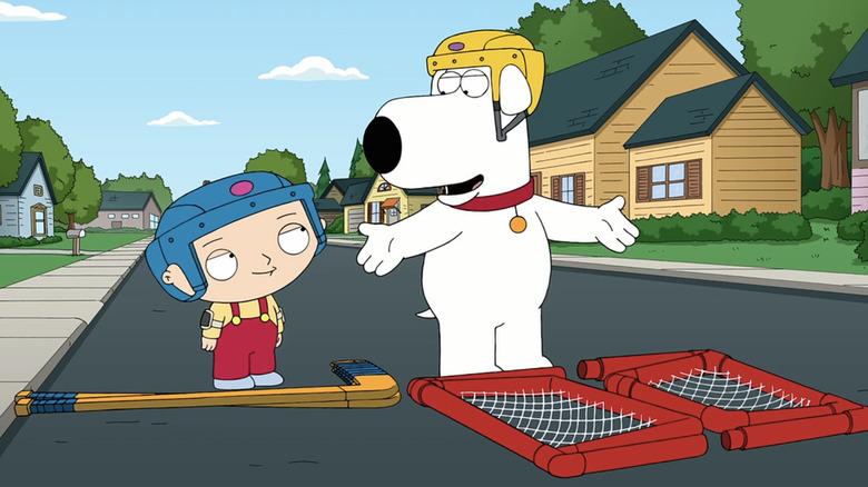 Stewie and Brian talking