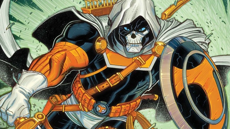 Taskmaster wields shield and sword