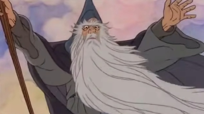 Gandalf raising his staff