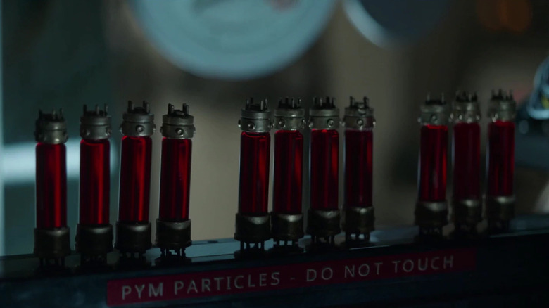 Pym particle vials are labeled