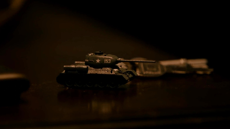 Hank has a tank keychain