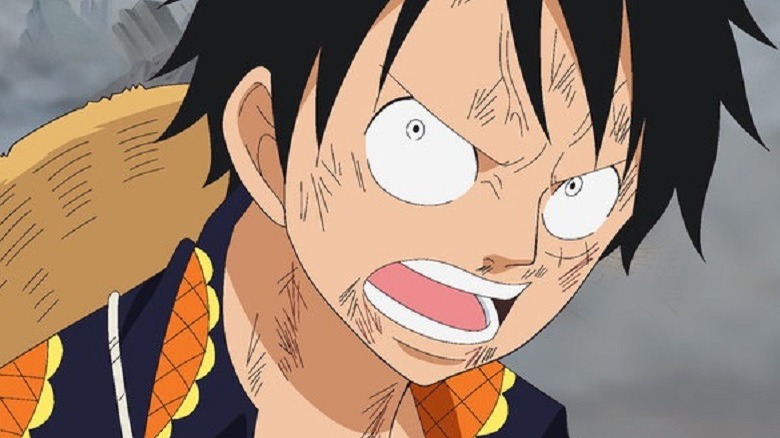 Monkey D. Luffy yelling